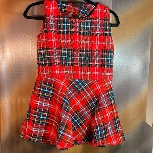 Vintage child’s plaid dress size 10. 30” chest. 27” length. Zipper front. 120
